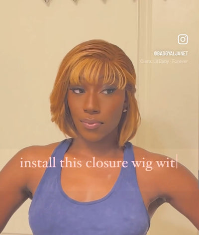 Ombré honey blonde Bob wig