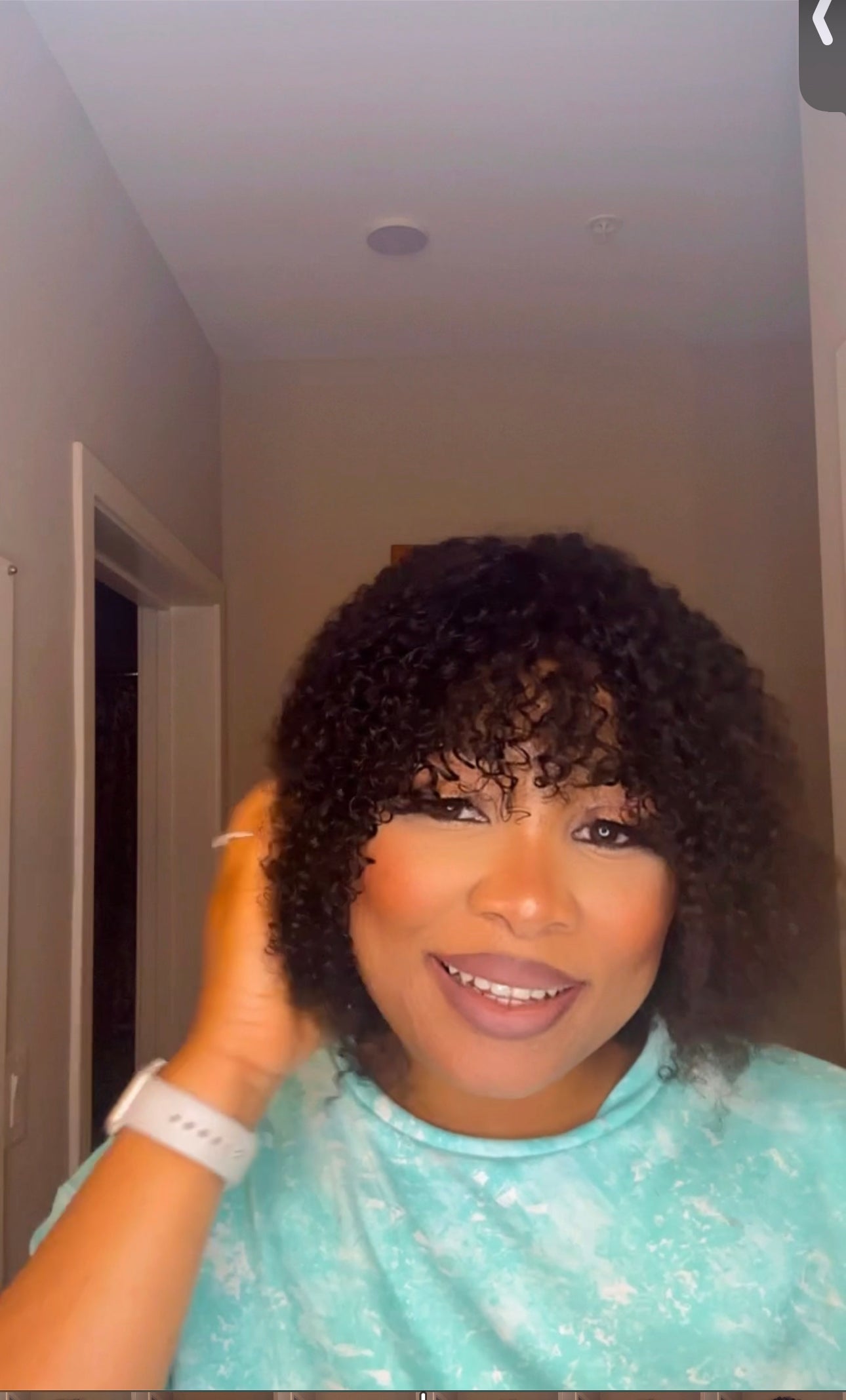 Bob kinky curly fringe