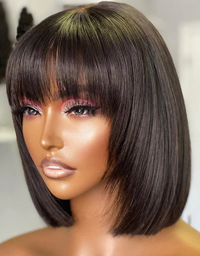 Luxury bob bang wig